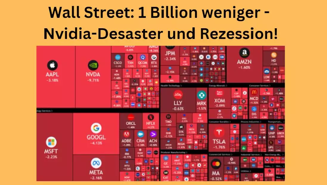 Wall Street: 1 Billion weniger &#8211; Nvidia-Desaster und Rezession! Videoausblick